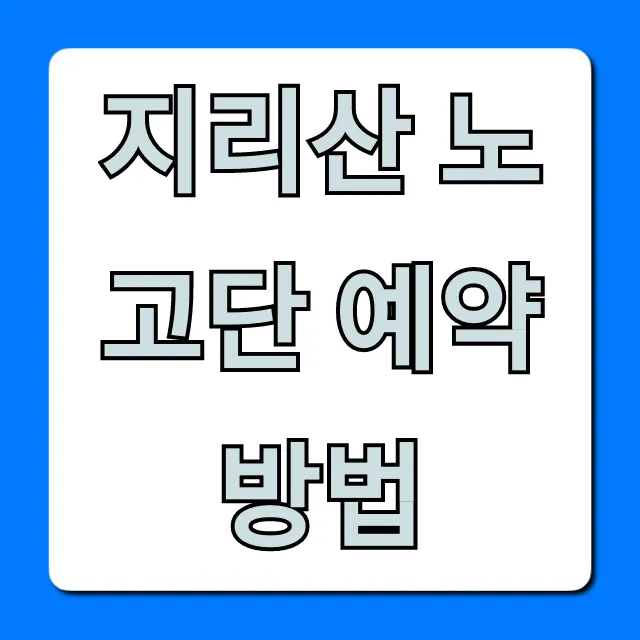 지리산 노고단 예약 방법부터 성삼재 주차 꿀팁까지! 지리산 노고단 예약 방법부터 성삼재 주차 꿀팁까지!