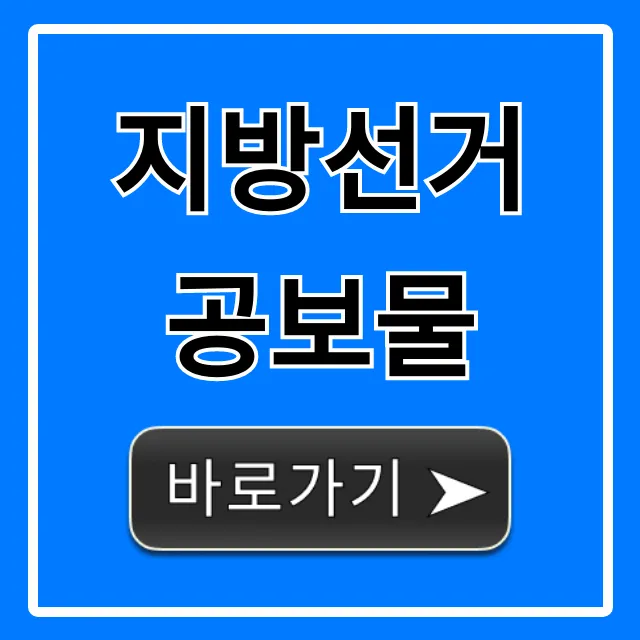 지방선거 공보물: 후보자 공약 핵심 분석 총정리