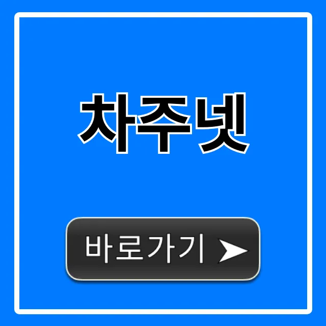 차주넷, 자동차 정보 조회 방법 총정리