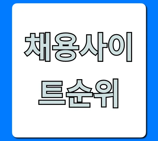 채용사이트순위 2024년 BEST 총정리