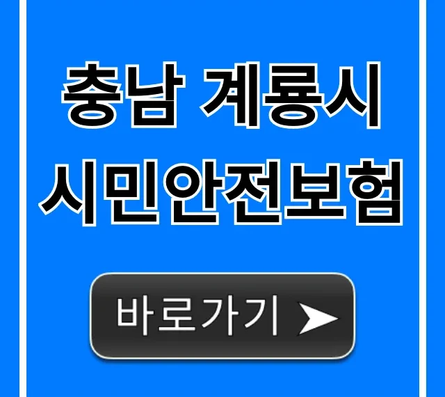 충남 계룡시 시민안전보험 혜택 총정리