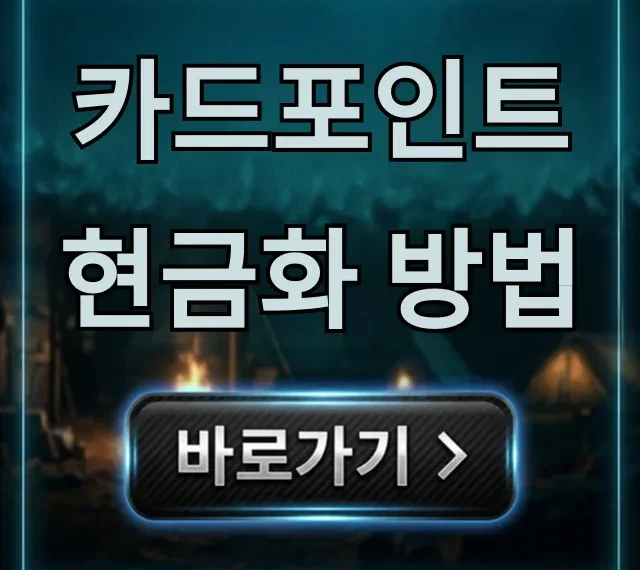 카드포인트 현금화 방법, 초간단 완벽 가이드 카드포인트 현금화 방법, 초간단 완벽 가이드