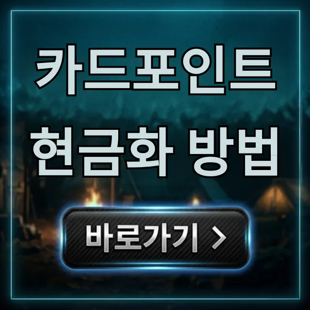 카드포인트 현금화 방법, 초간단 완벽 가이드 카드포인트 현금화 방법, 초간단 완벽 가이드