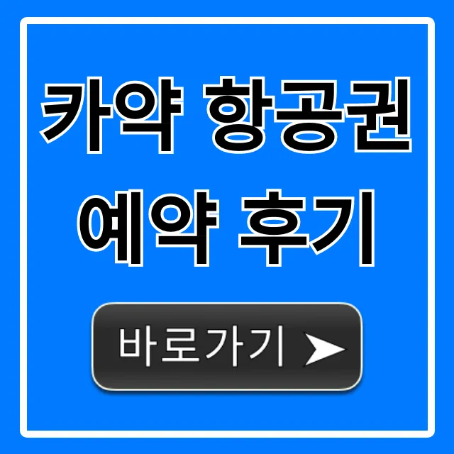 카약 항공권 예약 후기, 최저가 꿀팁 총정리!