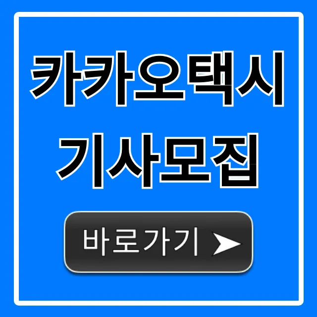 카카오택시기사모집, 월 수입 꿀팁 총정리