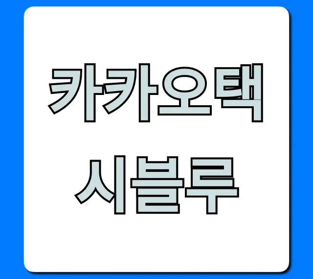 카카오택시블루 완벽 가이드! 요금 장점 총정리