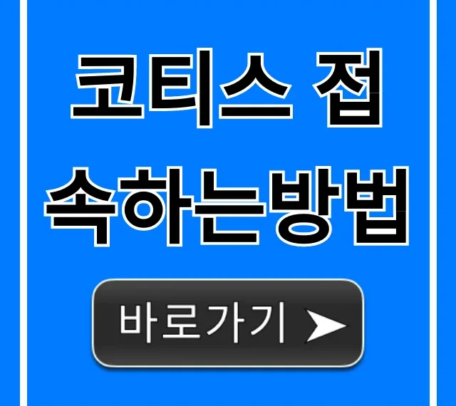 코티스 접속하는방법 쉽고 빠르게! 총정리 꿀팁