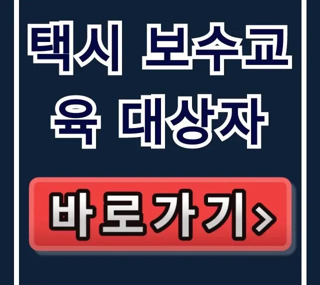 택시 보수교육 대상자, 의무·자격 총정리! 택시 보수교육 대상자, 의무·자격 총정리!