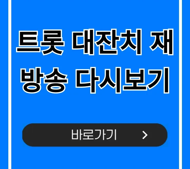 트롯 대잔치 재방송 다시보기 무료 시청 총정리 트롯 대잔치 재방송 다시보기 무료 시청 총정리