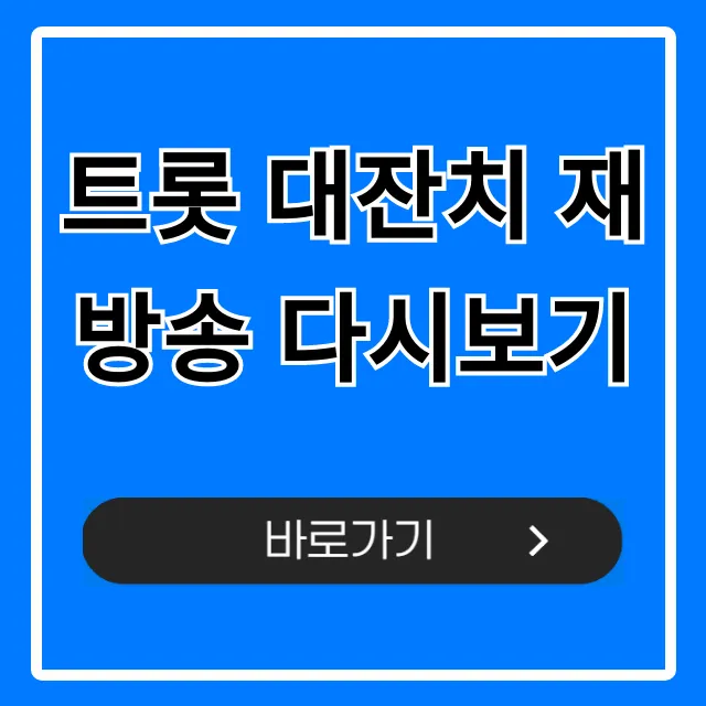 트롯 대잔치 재방송 다시보기 무료 시청 총정리