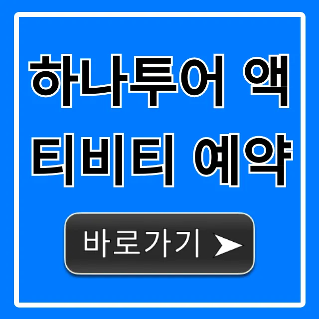 하나투어 액티비티 예약! 할인 꿀팁 총정리 하나투어 액티비티 예약! 할인 꿀팁 총정리