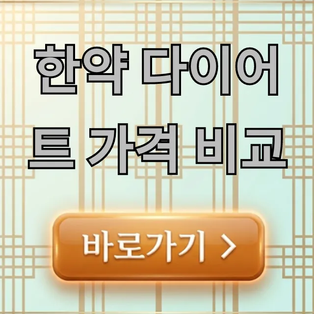 한약 다이어트 가격 비교, 한의원별 비용 총정리