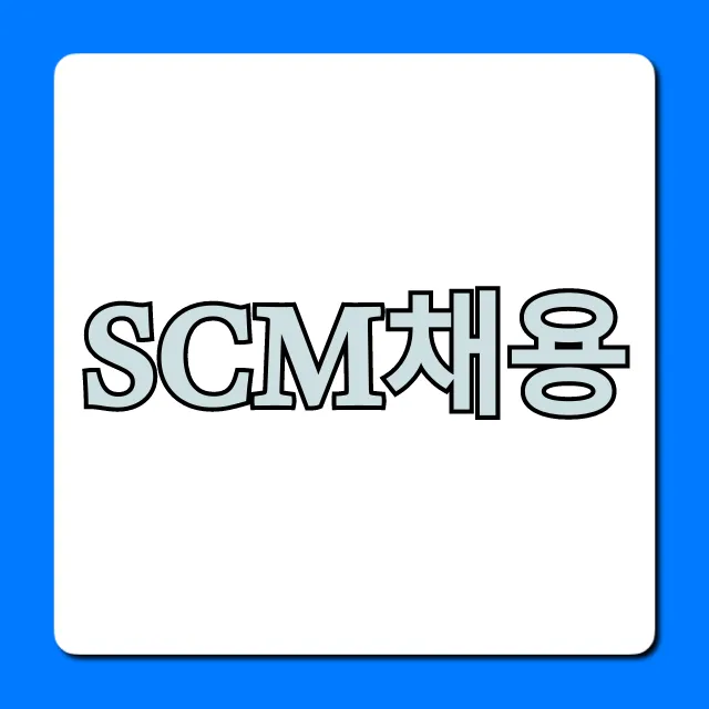 SCM채용, 이것만 알면 합격! (꿀팁) SCM채용, 이것만 알면 합격! (꿀팁)