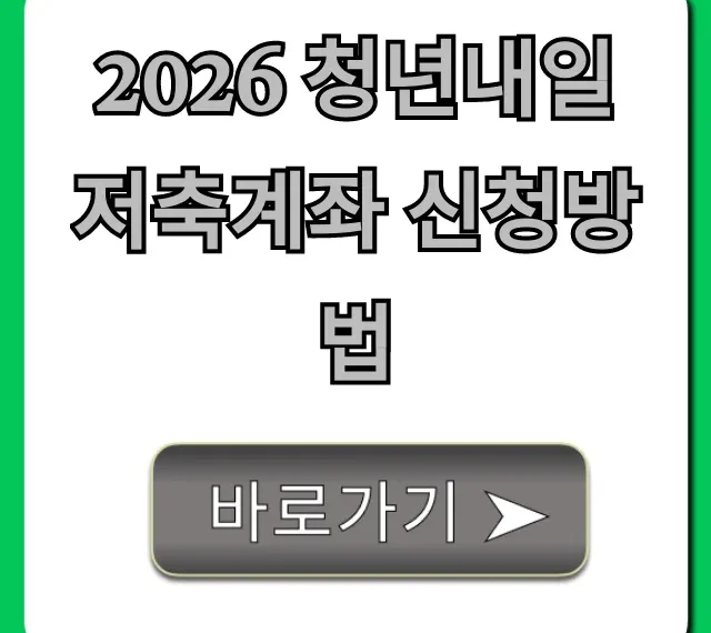 2026 청년내일저축계좌 신청방법: 자격 조건 완벽 정리