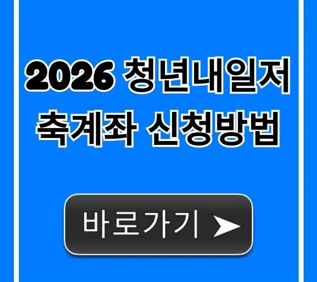 2026 청년내일저축계좌 신청방법 자격 혜택 총정리