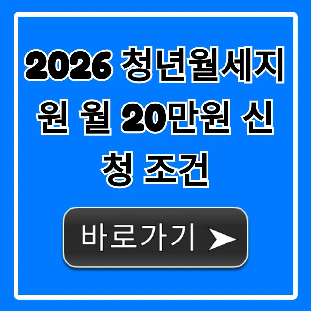 2026 청년월세지원 월 20만원 신청 조건 총정리