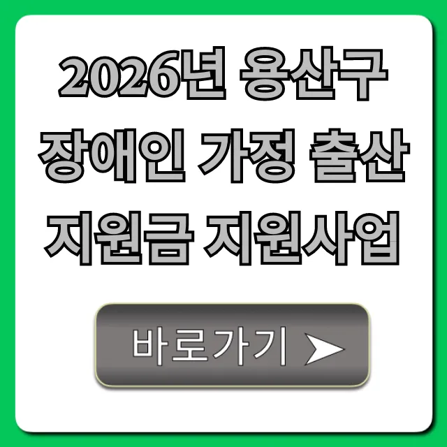 2026년 용산구 장애인 가정 출산지원금 지원사업 총정리