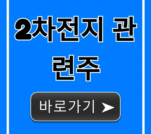2차전지 관련주 미래 전망! 대장주 투자 꿀팁