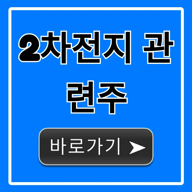 2차전지 관련주 지금 사야 할 대장주 총정리