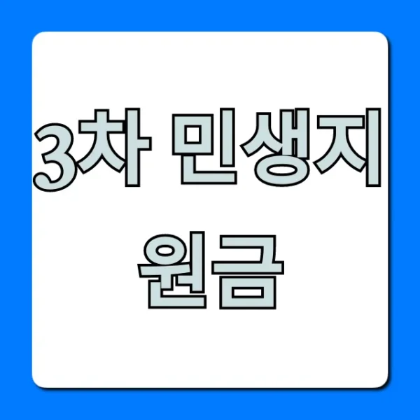 3차 민생지원금 신청 방법, 자격 총정리