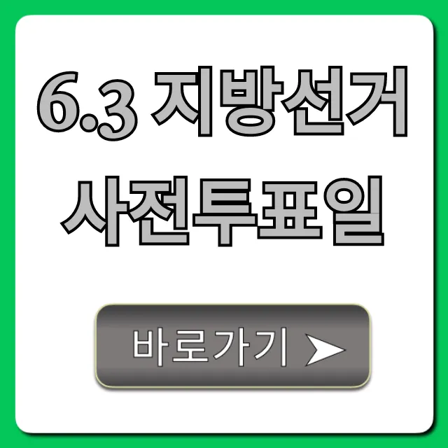 6.3 지방선거 사전투표일: 시간, 장소, 준비물 총정리