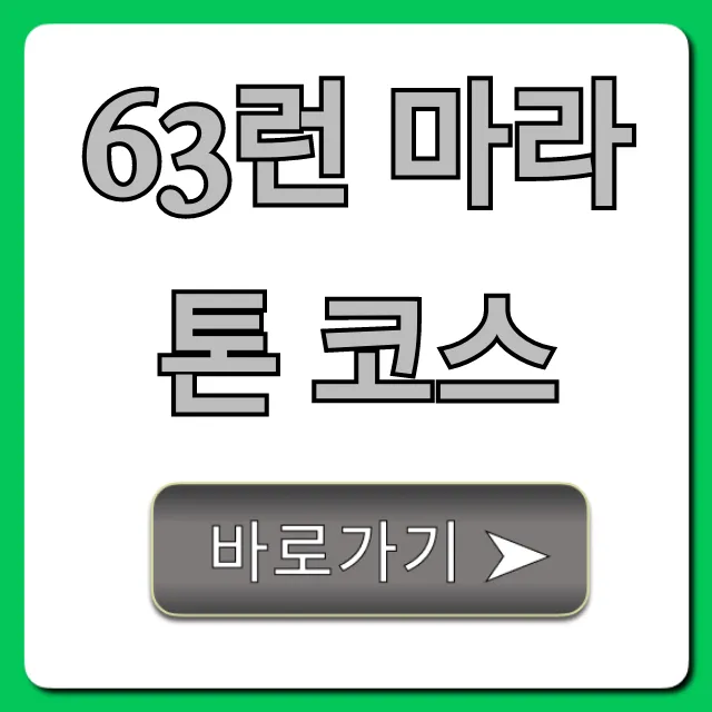 63런 마라톤 코스 상세 분석 & 완주 꿀팁