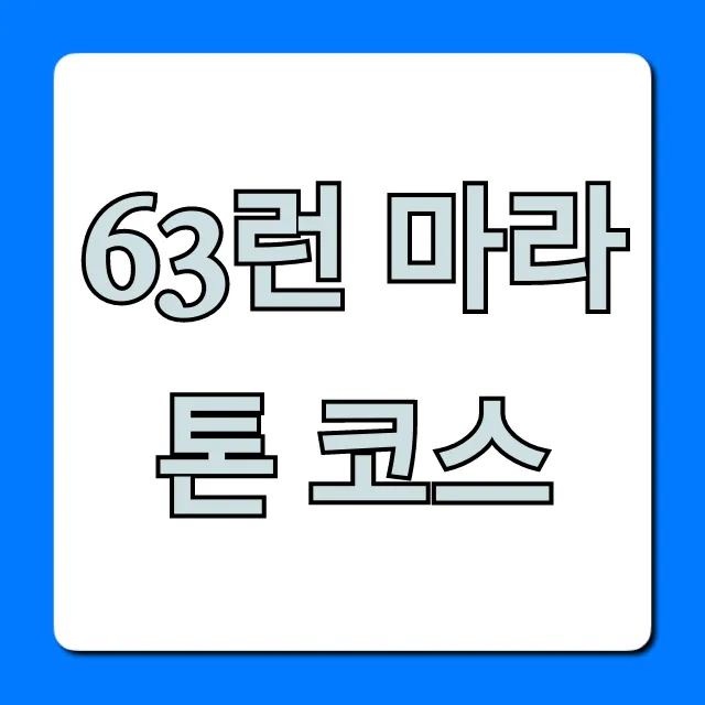 63런 마라톤 코스 한강뷰 완벽 가이드 63런 마라톤 코스 한강뷰 완벽 가이드