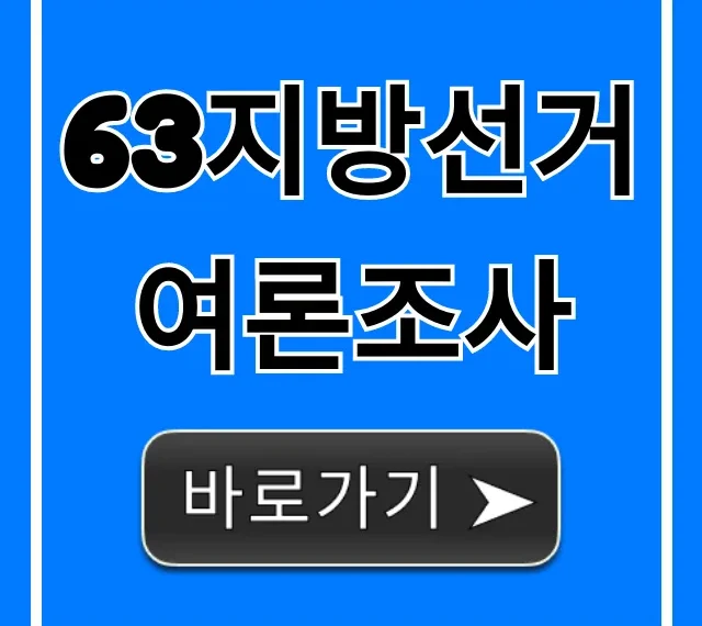 63지방선거 여론조사 최신 결과 총정리