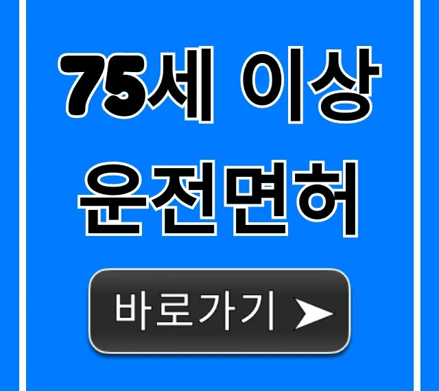 75세 이상 운전면허 갱신 방법 총정리