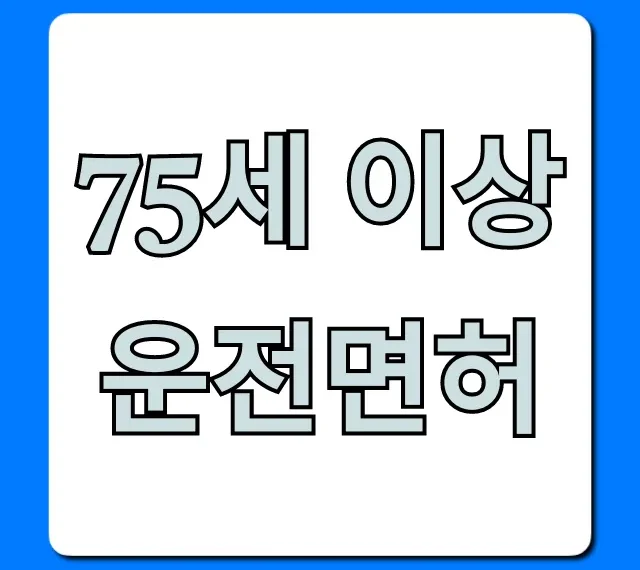 75세 이상 운전면허 갱신 방법과 꿀팁
