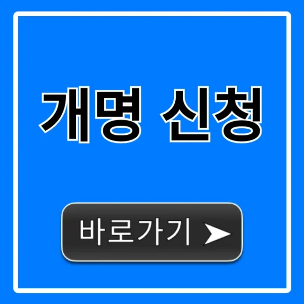 개명 신청 셀프 방법! 비용, 서류 총정리