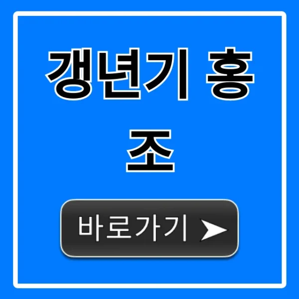 갱년기 홍조, 원인부터 해결까지 완벽 가이드