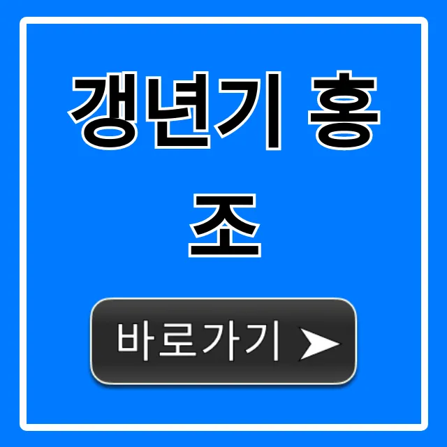 갱년기 홍조, 원인부터 해결까지 완벽 가이드 갱년기 홍조, 원인부터 해결까지 완벽 가이드
