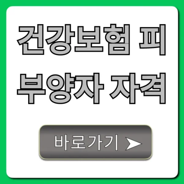 건강보험 피부양자 자격 조건, 신청 총정리 꿀팁