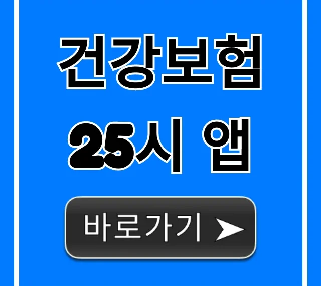 건강보험25시 앱: 보험료 조회부터 혜택 총정리