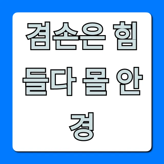 겸손은 힘들다 몰 안경: 가격 및 인기 모델 총정리