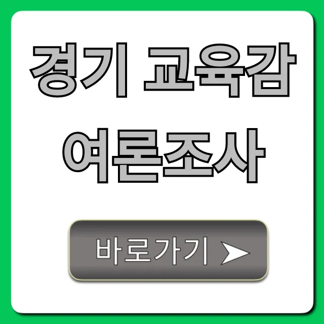 경기 교육감 여론조사 최신 결과 총정리 경기 교육감 여론조사 최신 결과 총정리
