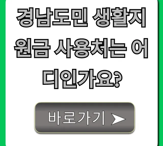 경남도민 생활지원금 사용처 총정리, 가맹점 조회 꿀팁