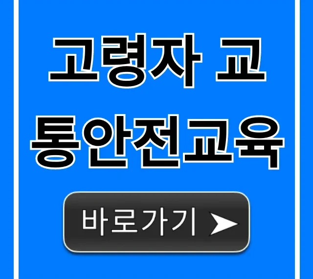 고령자 교통안전교육: 무료 신청부터 안전운전 꿀팁까지!