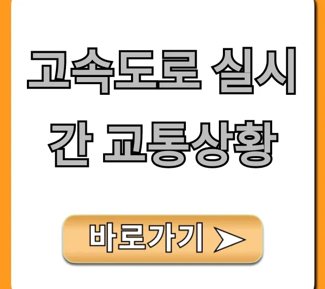고속도로 실시간 교통상황 정체 우회 꿀팁