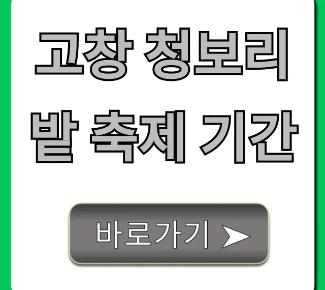고창 청보리밭 축제 기간, 날짜 주차 총정리!