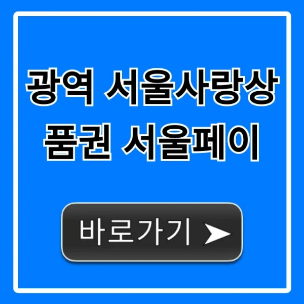 광역 서울사랑상품권 서울페이: 신청 사용 꿀팁 총정리