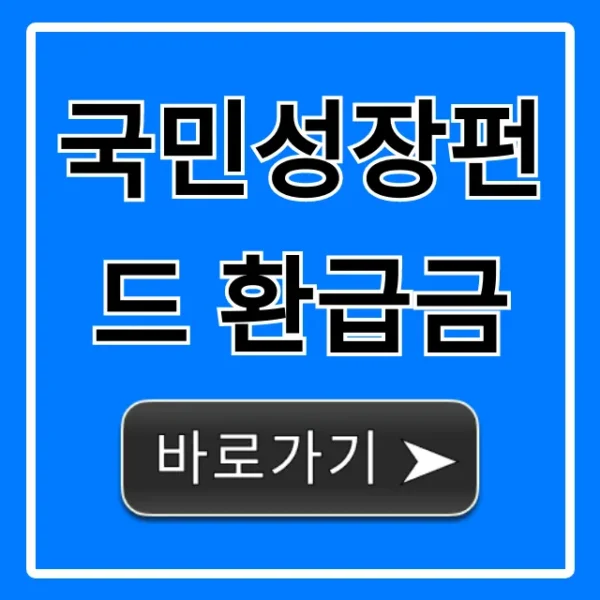 국민성장펀드 환급금: 조회 및 신청 꿀팁