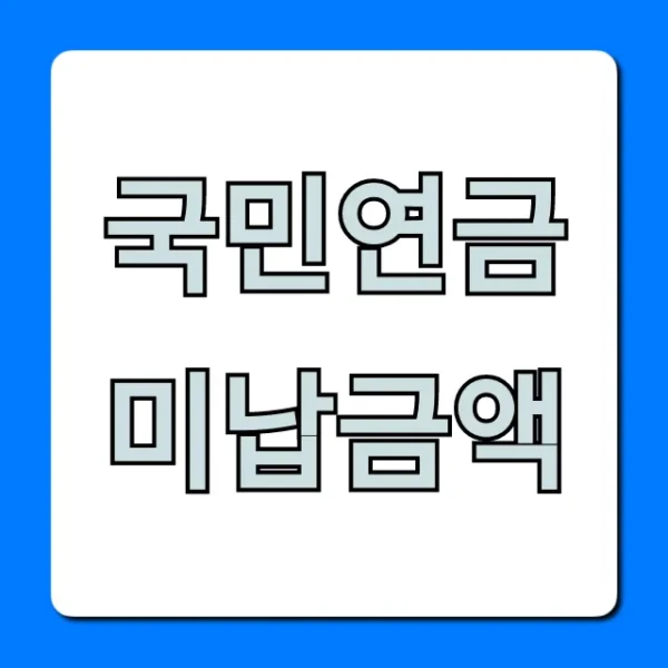 국민연금 미납금액 조회 방법부터 해결까지!