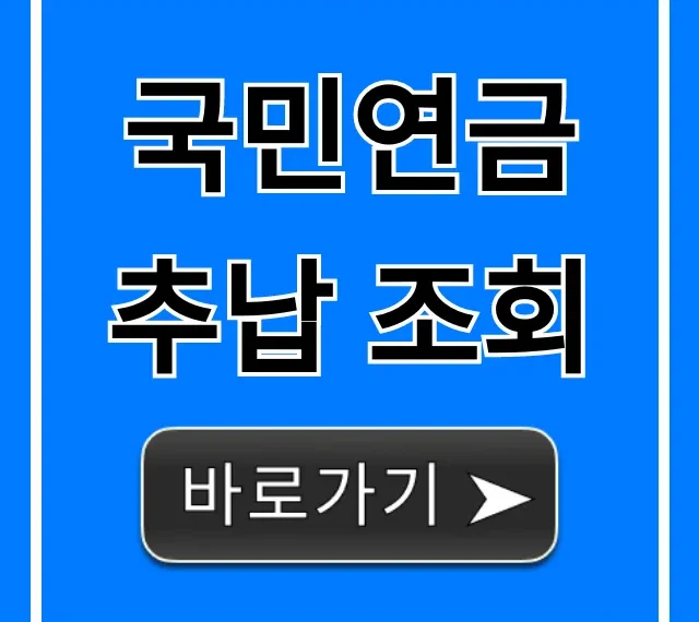 국민연금 추납 조회: 연금액 늘리는 완벽 가이드