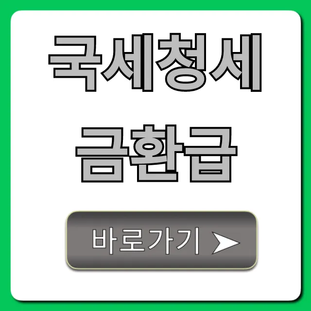 국세청세금환급, 초간단 조회부터 신청 꿀팁 총정리