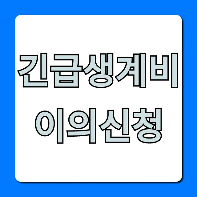 긴급생계비 이의신청: 탈락자 필독! 재신청 꿀팁 총정리