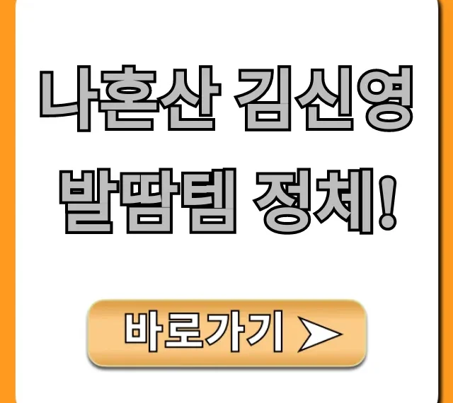 나혼산 김신영 발땀템 정체! 효과 가격 총정리