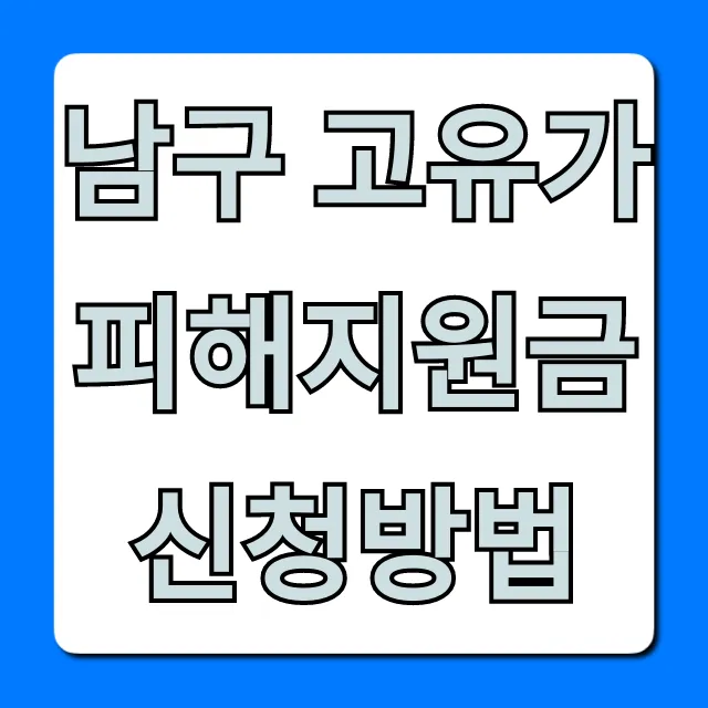남구 고유가 피해지원금 신청방법 총정리: 자격, 기간 꿀팁 남구 고유가 피해지원금 신청방법 총정리: 자격, 기간 꿀팁