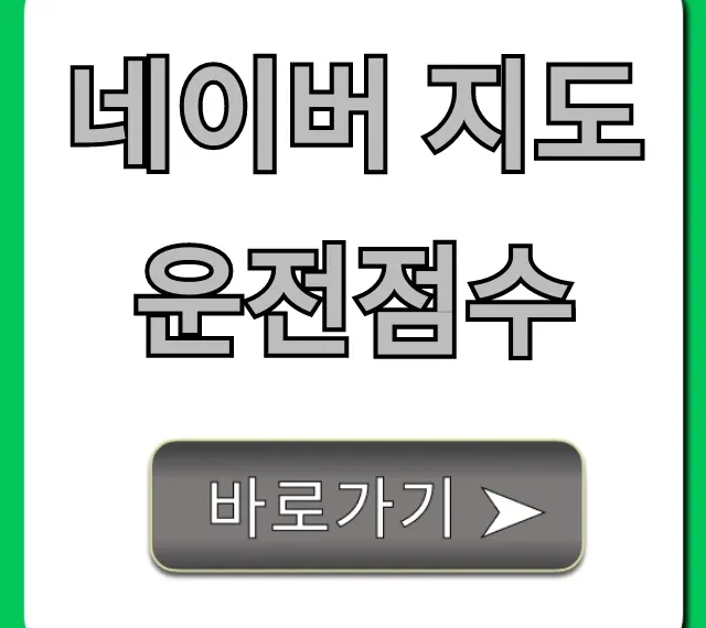 네이버 지도 운전점수 조회 및 꿀팁